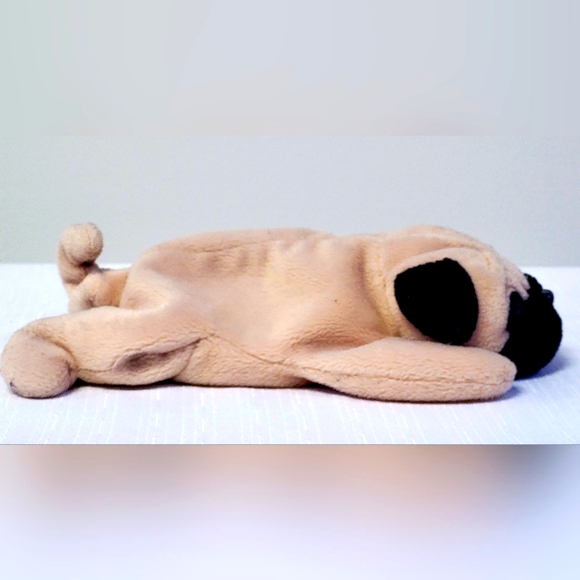 Vintage TY Original Beanie Baby Pugsly the pug dog Plush stuffed animal  (1996) - Picture 4 of 9